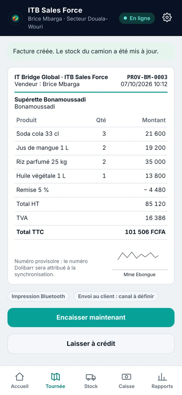 Facture signée