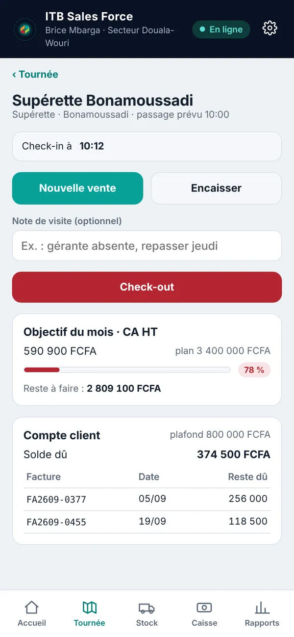 Fiche point de vente