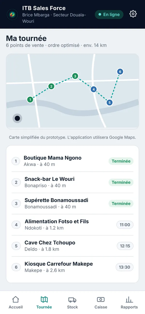 Écran Tournée